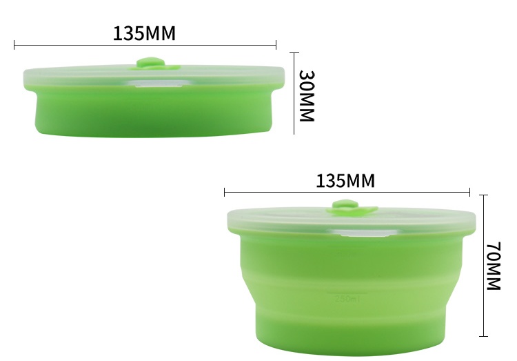 Bpa Free Foldable Silicone Lunch Boxes