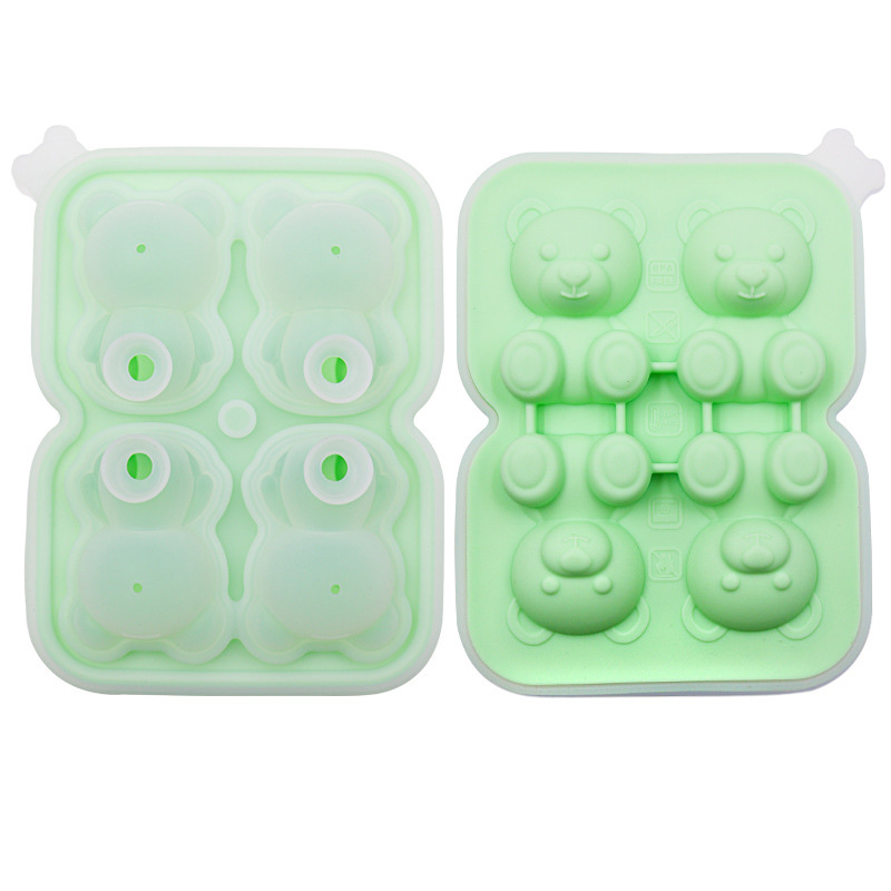 Bear Ice Cube Tray Maker BPA-frei, wiederverwendbar, leicht zu lösen