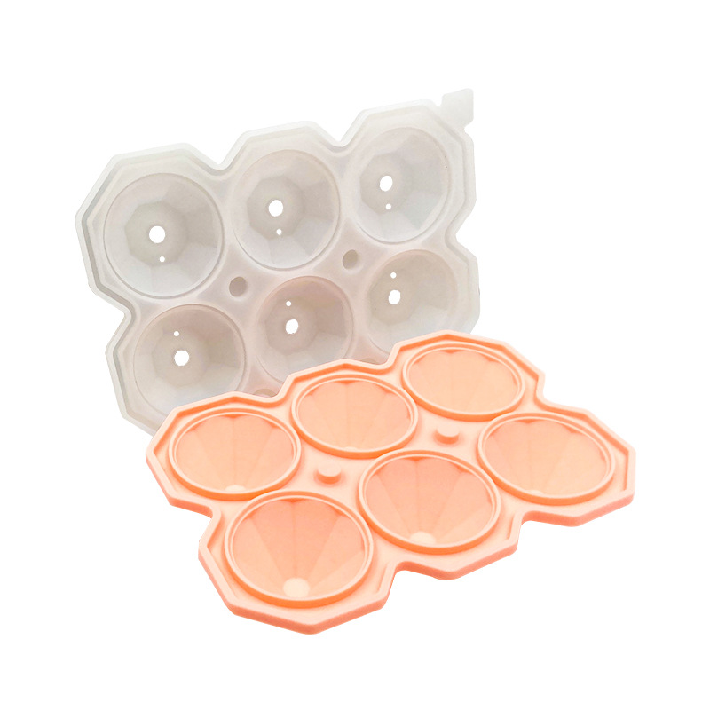 Rautenförmige, BPA-freie Eiswürfelform, leicht zu lösende Silikon-Eiswürfelschale mit Deckel