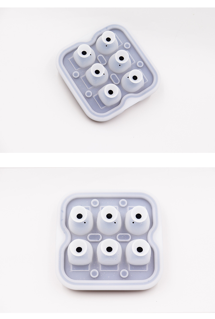 Schädel-Eiswürfelform Silikon-Schädel-Eisschale mit Trichter-Design, einfach zu füllen und zu lösen
