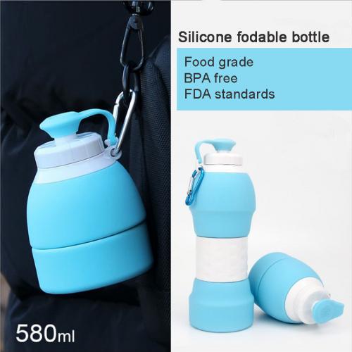benutzerdefinierte 550ml Outdoor faltbare Wasserflaschen Silikon