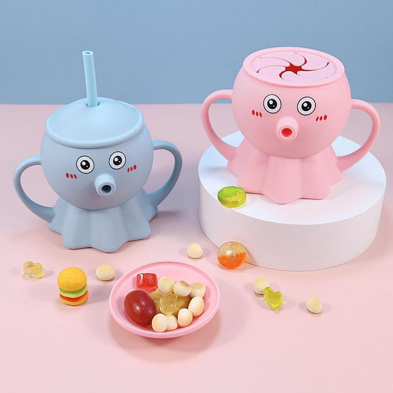 Baby Silicone Cup With Straw