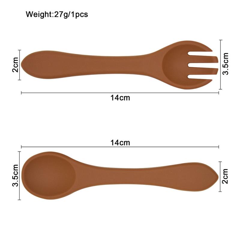 Silicone Spoon and Fork Set for Baby
