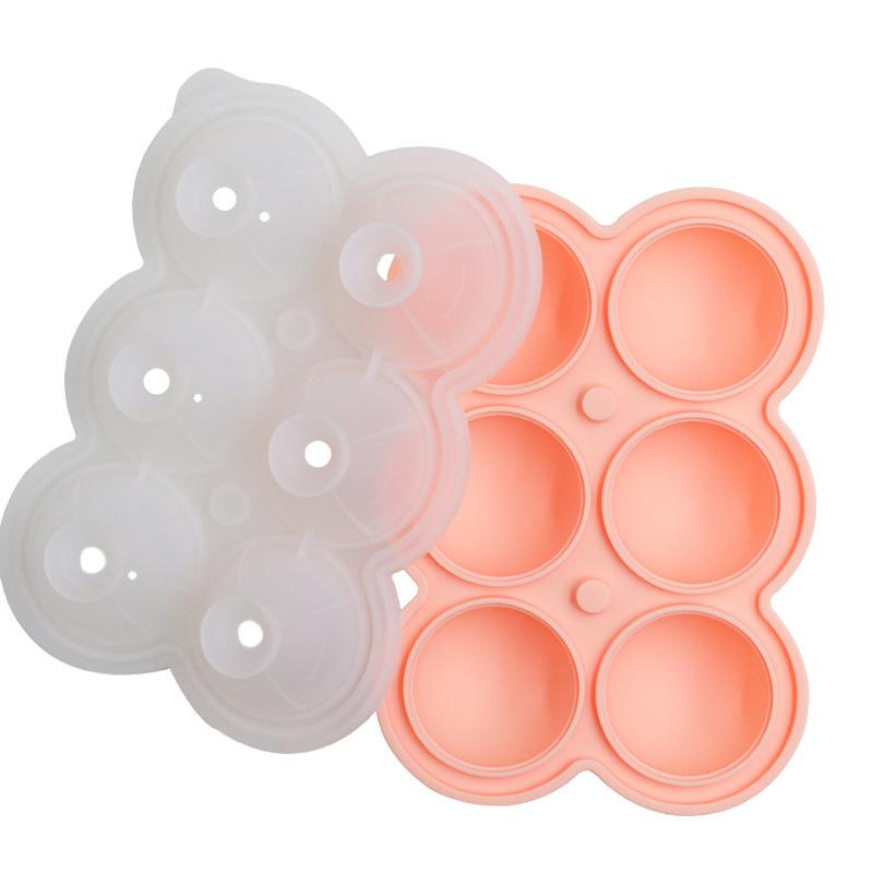 round ice cube tray with funnel silicone