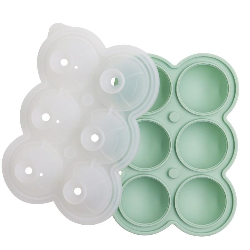 round ice cube tray with funnel silicone